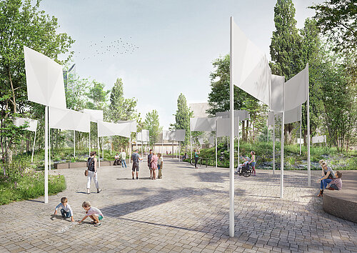 „Banner, Fahnen, Transparente“ gemeinsam ein Freiheits- und Einheitsdenkmal entwerfen - positionen